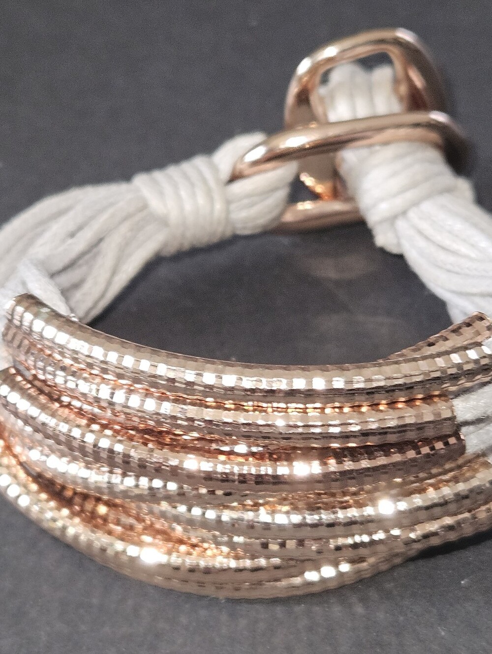 Gray & Gold-Tone Bracelet